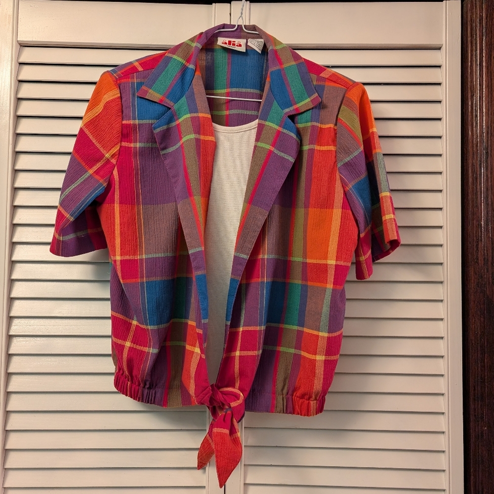 Vintage Multicolor Plaid Jacket